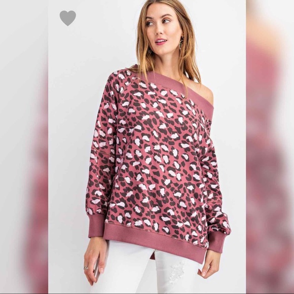 Lisa Leopard Print Terry Knit Top - Picture 2 of 4